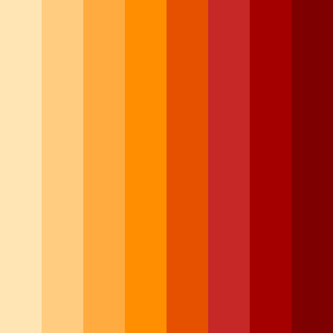 Download sunset blaze color palette PNG image (square)