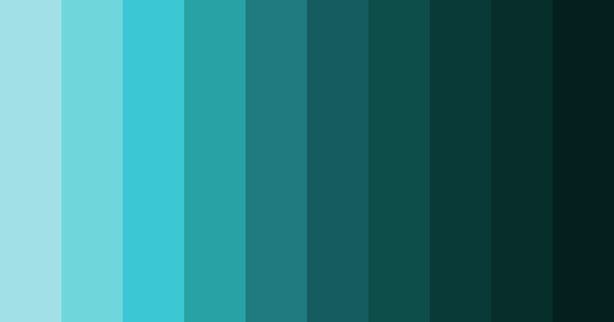 Download turquoise tranquility color palette PNG image (landscape)