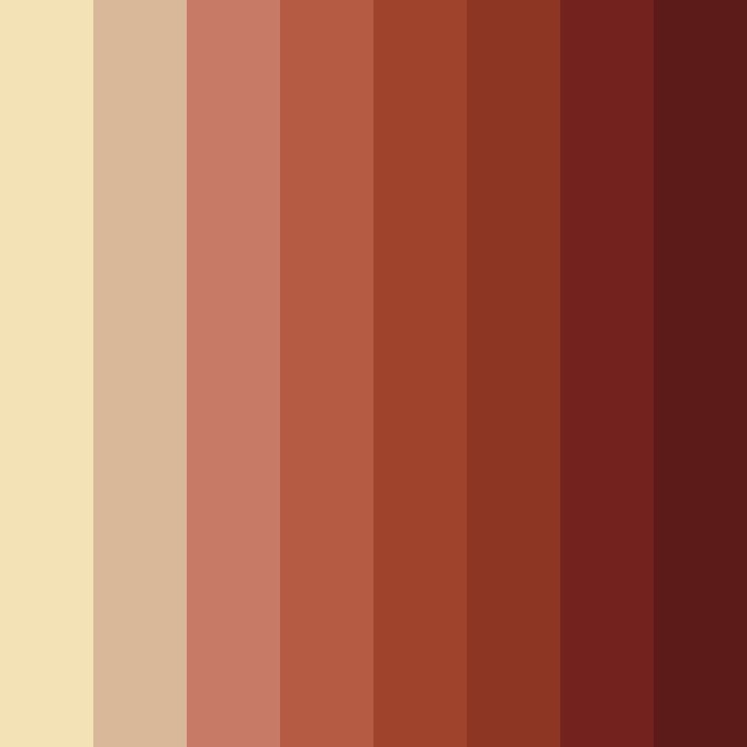 Download warm autumn red color palette PNG image (square)