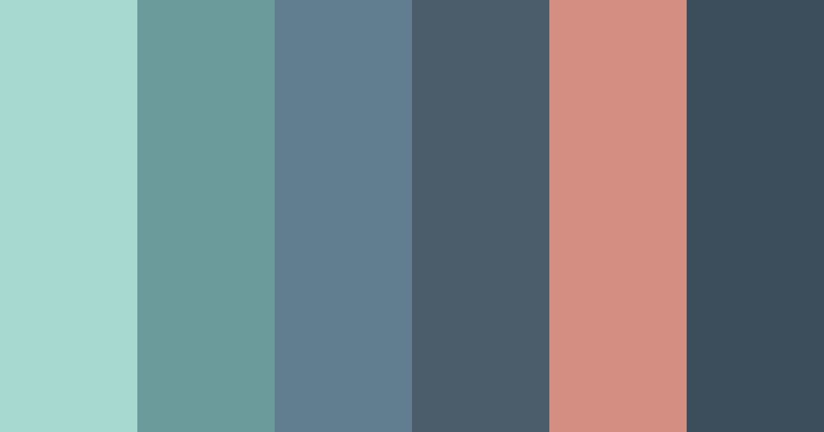 Download muted teal and coral color palette PNG image (landscape)