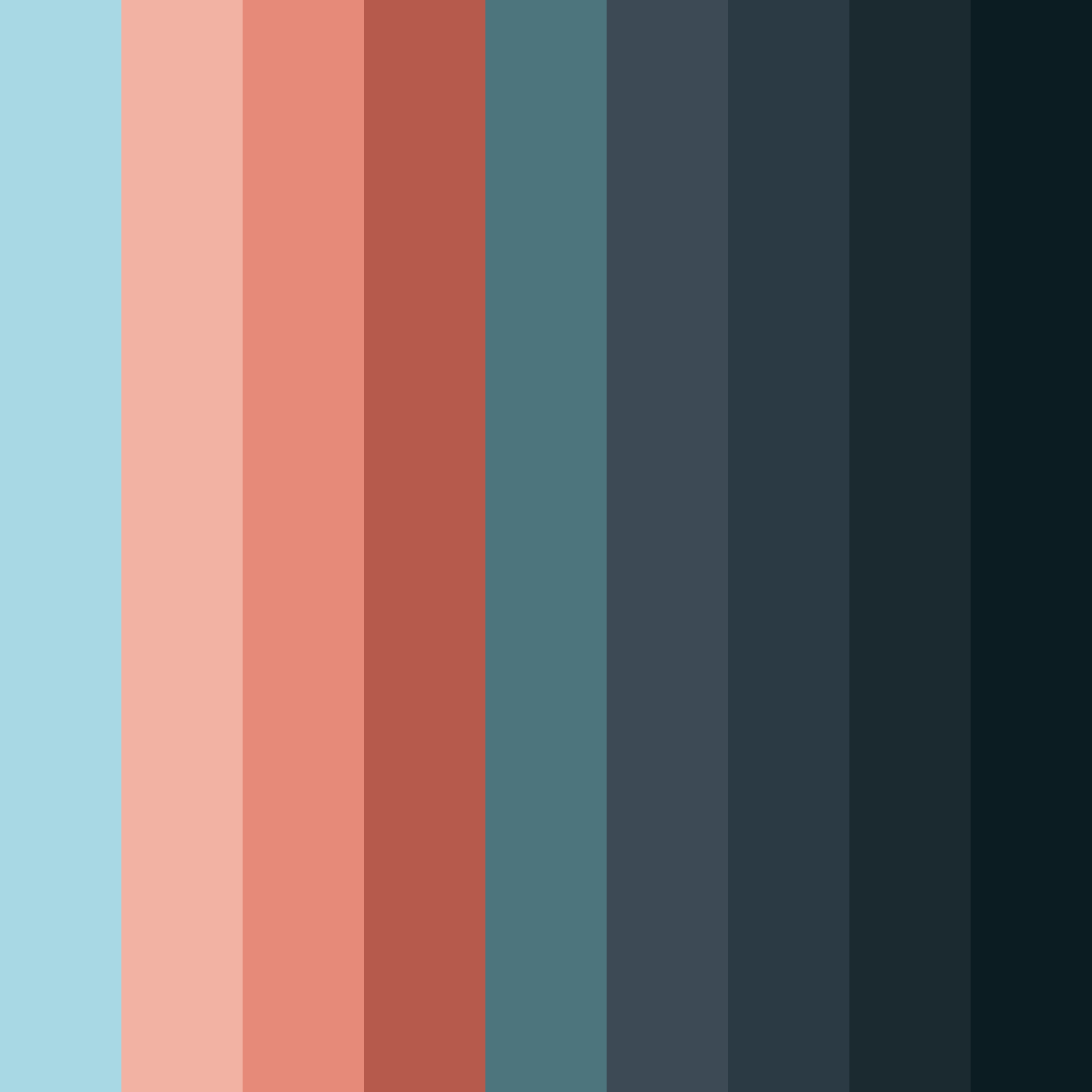 Download coastal sunset serenity color palette PNG image (square)