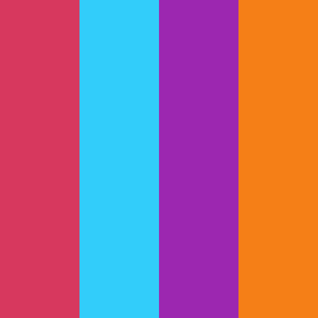 Download vibrant sunset color palette PNG image (square)