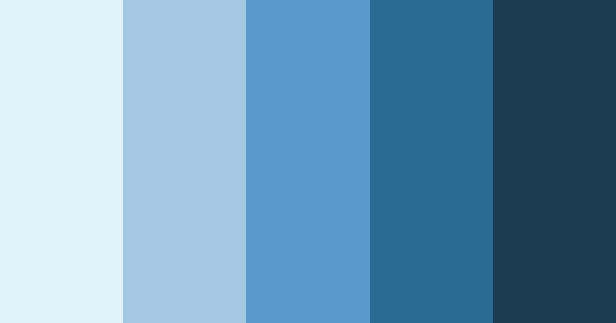 Download blue shades color palette PNG image (landscape)