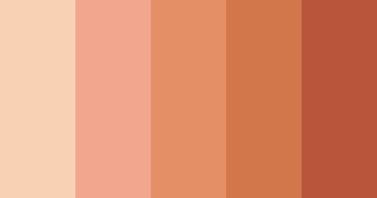 Download peachy nude shades color palette PNG image (landscape)