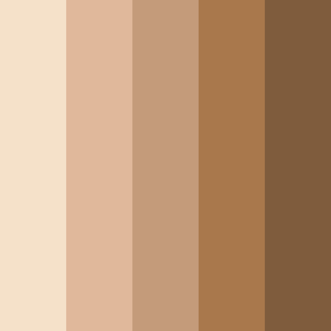 Download caramel shades color palette PNG image (square)