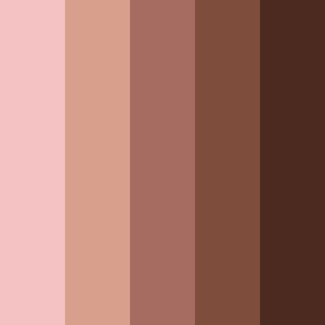 Download rose brown shades color palette PNG image (square)