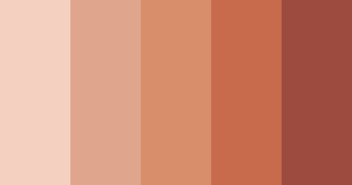 Download terracotta shades color palette PNG image (landscape)