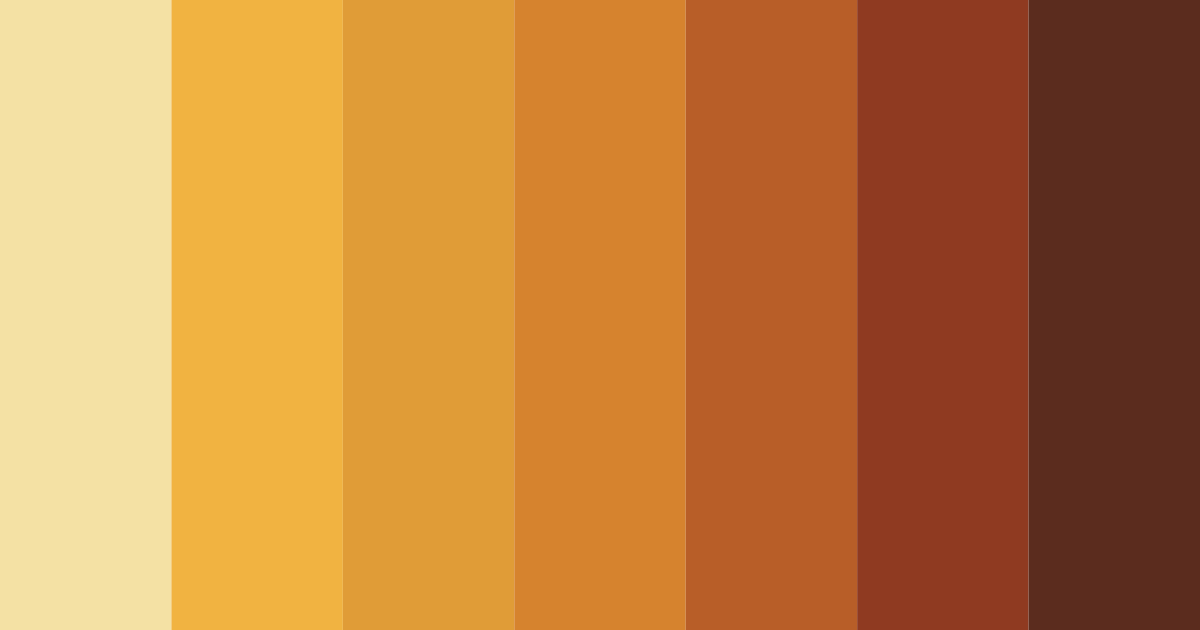 Download shades of orange color palette PNG image (landscape)