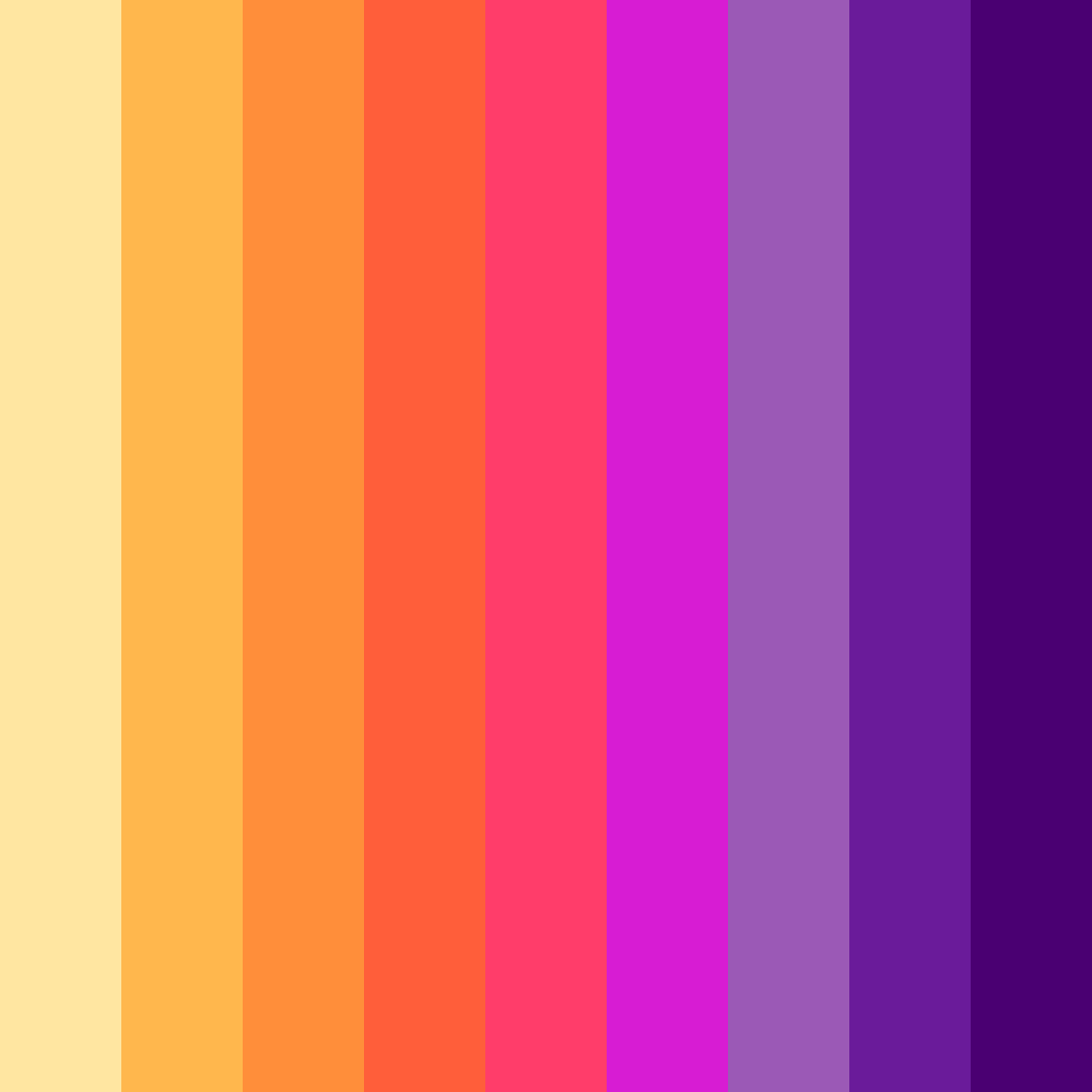 Download colorful shades color palette PNG image (square)
