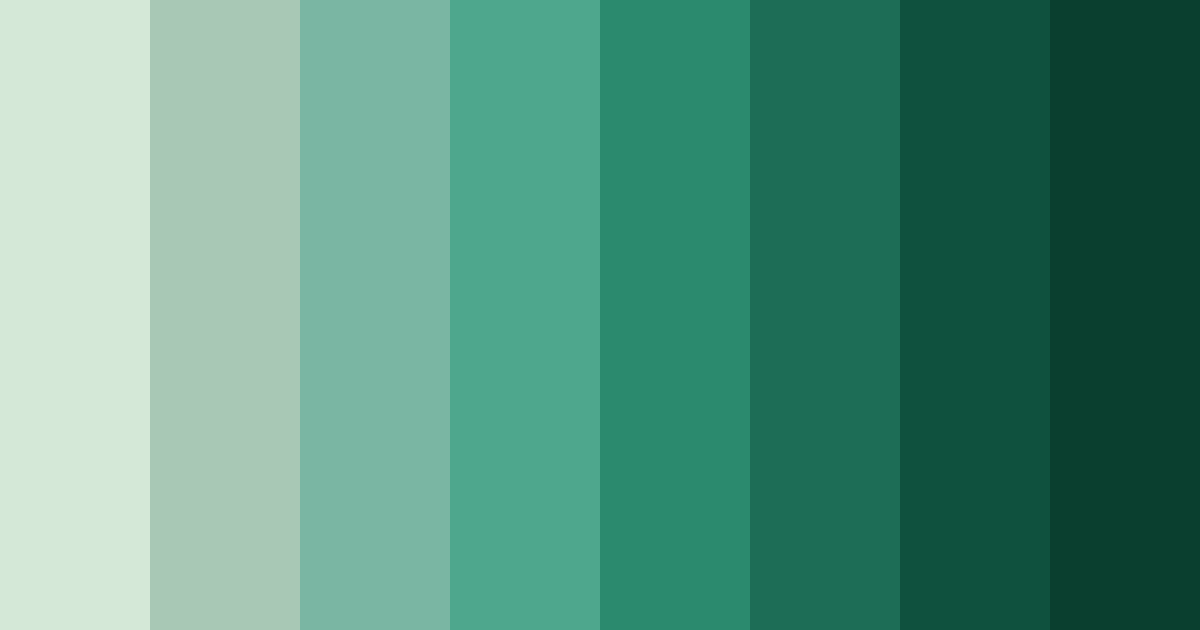 Download muted green shades color palette PNG image (landscape)