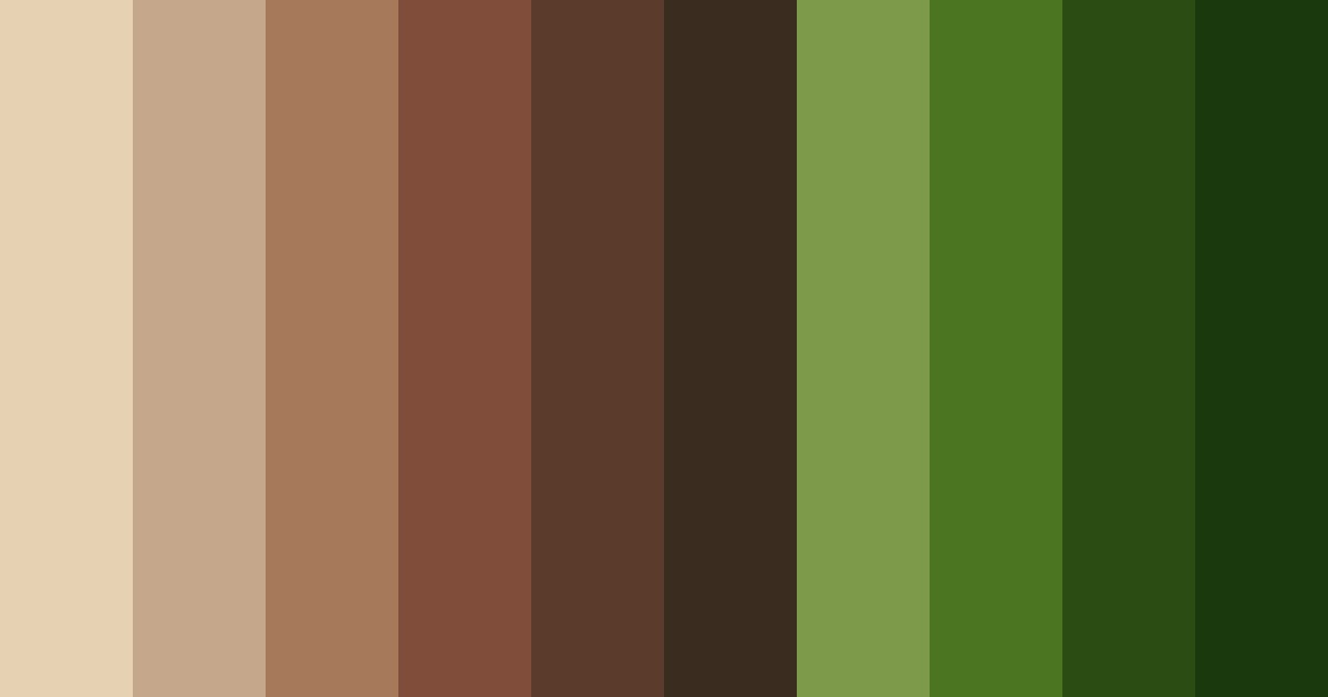 Download dark green autumn color palette PNG image (landscape)