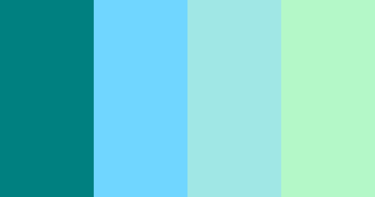 Download tropical ocean breeze color palette PNG image (landscape)