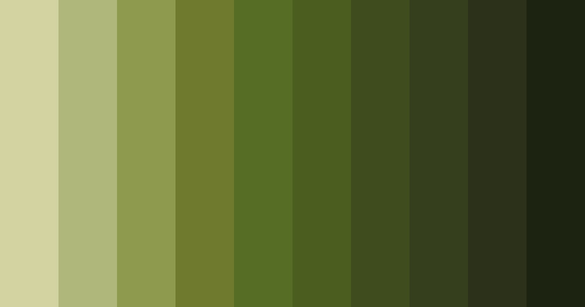 Download olive shades color palette PNG image (landscape)