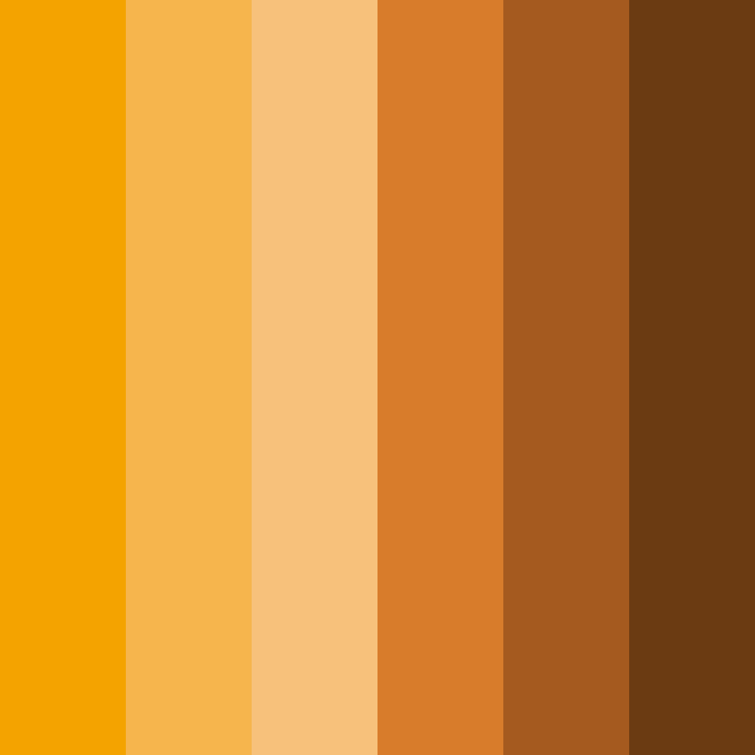 Download shades of orange color palette PNG image (square)