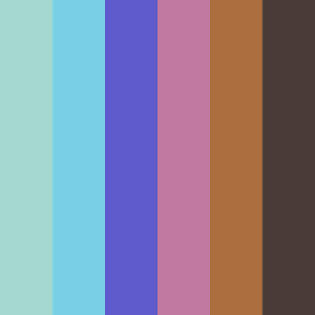 Download teal copper violets color palette PNG image (square)