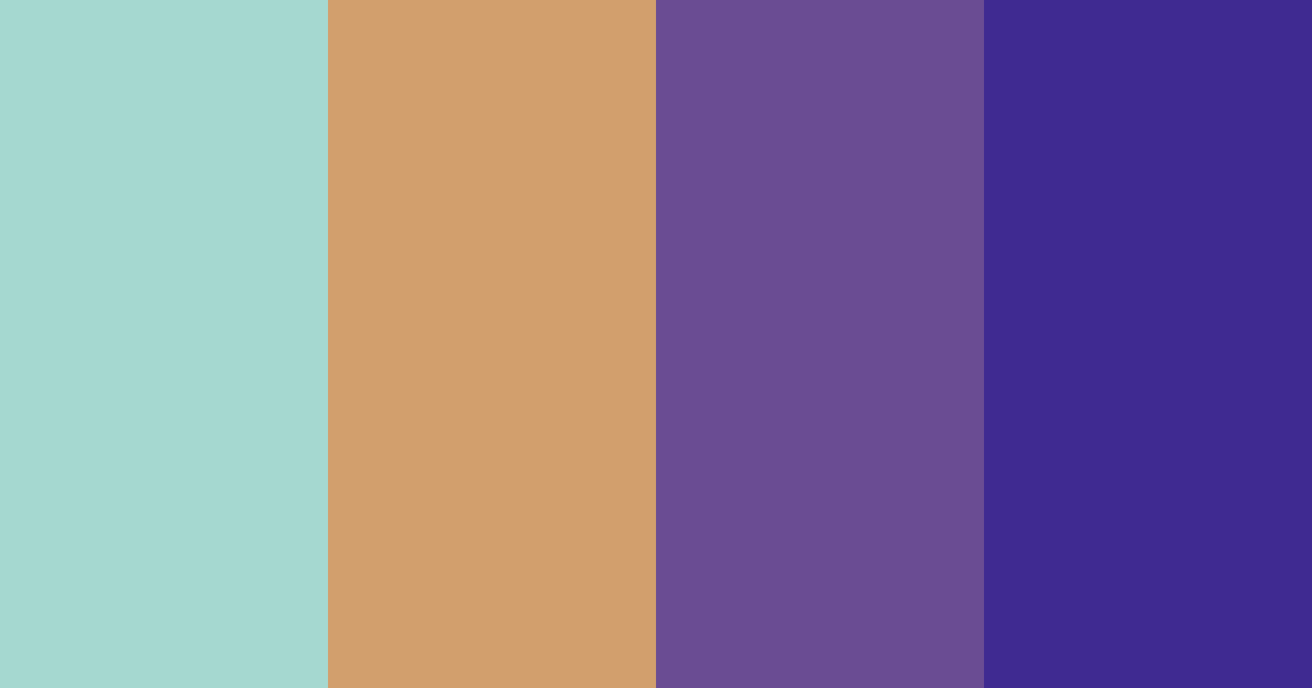 Download teal and copper dream color palette PNG image (landscape)