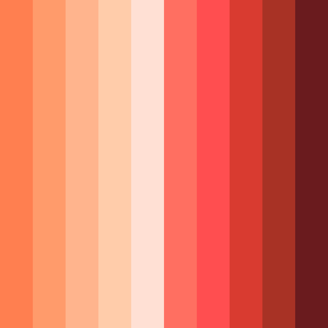 Download coral reef vibrance color palette PNG image (square)