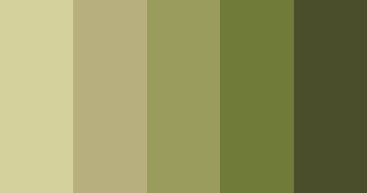 Download olive shades color palette PNG image (landscape)