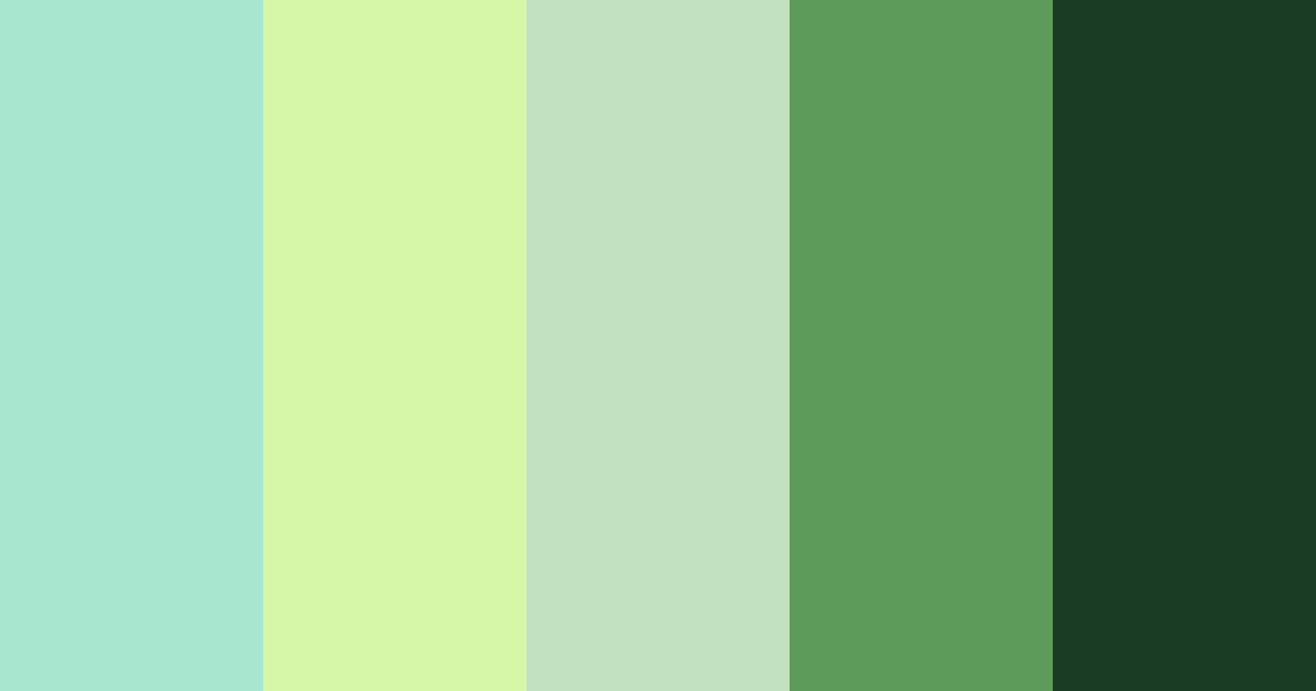 Download green rainbow color palette PNG image (landscape)