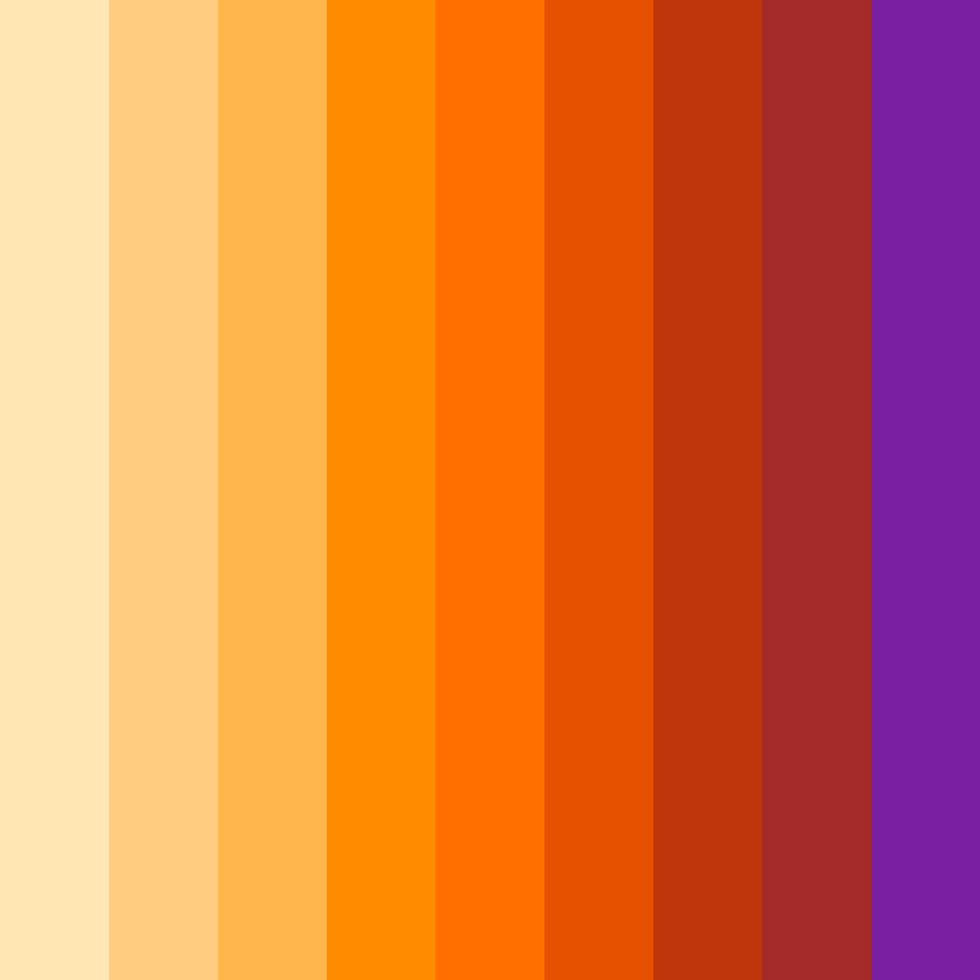 Download autumn ember glow color palette PNG image (square)