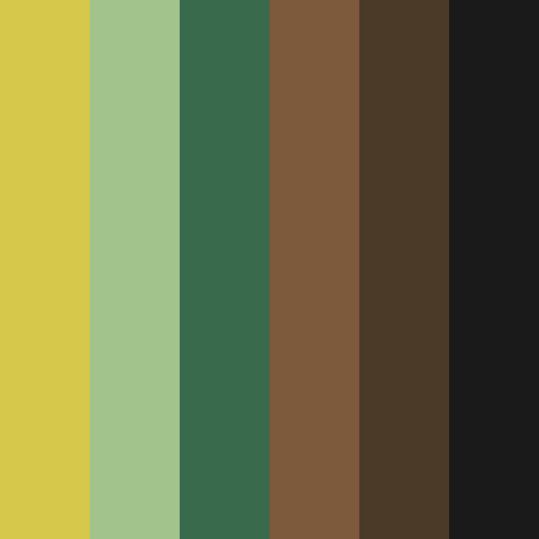 Download golden forest color palette PNG image (square)