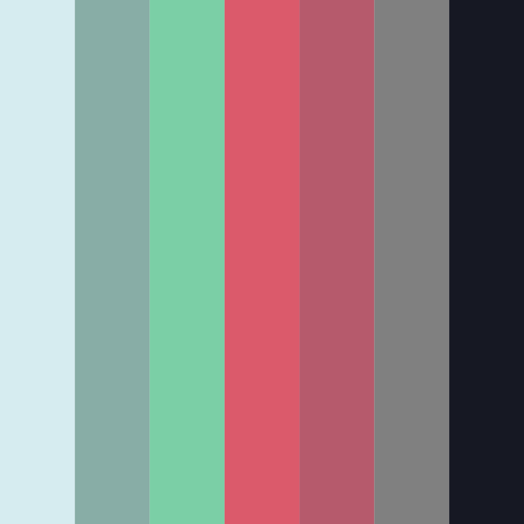Download oceanic sunset color palette PNG image (square)