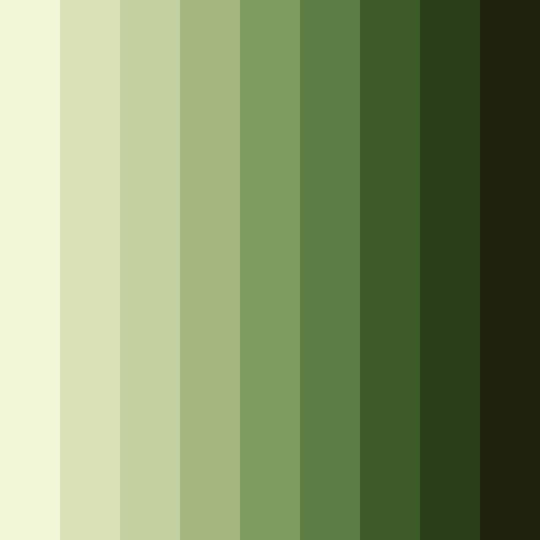Download lush verdant harmony color palette PNG image (square)