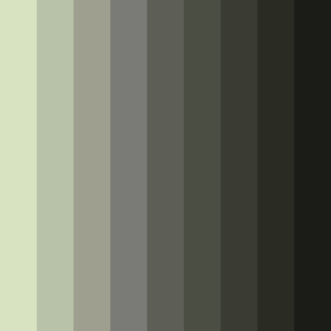 Download earthy green color palette PNG image (square)