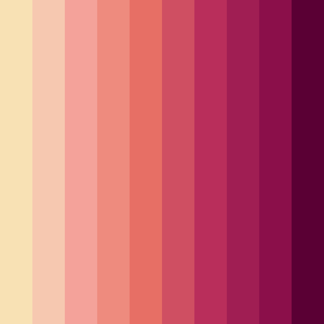 Download crimson sunset color palette PNG image (square)