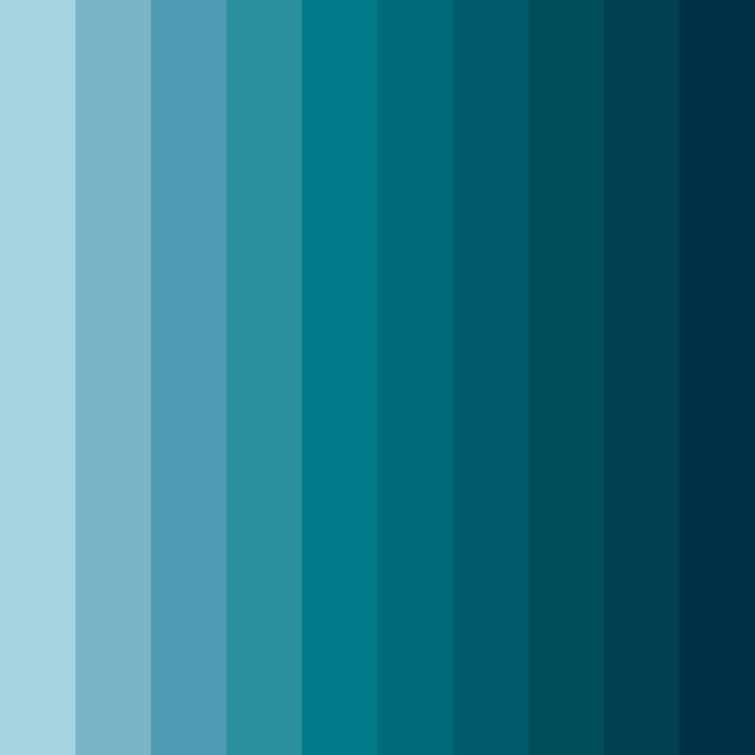 Download coral blue shades color palette PNG image (square)