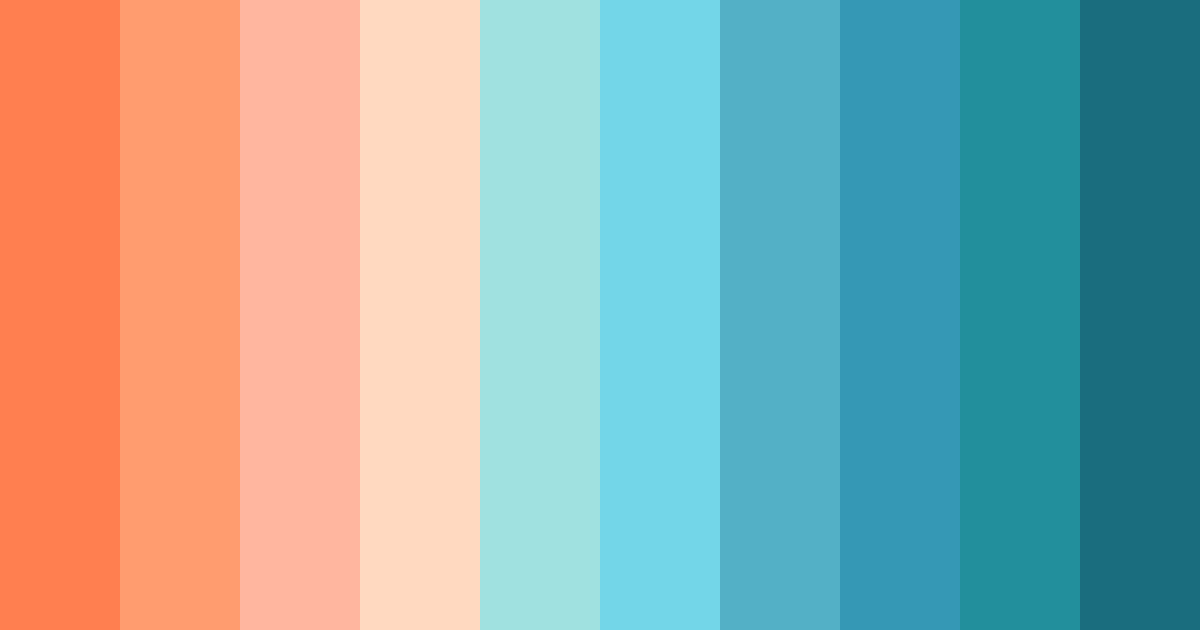 Download coral cian bliss color palette PNG image (landscape)