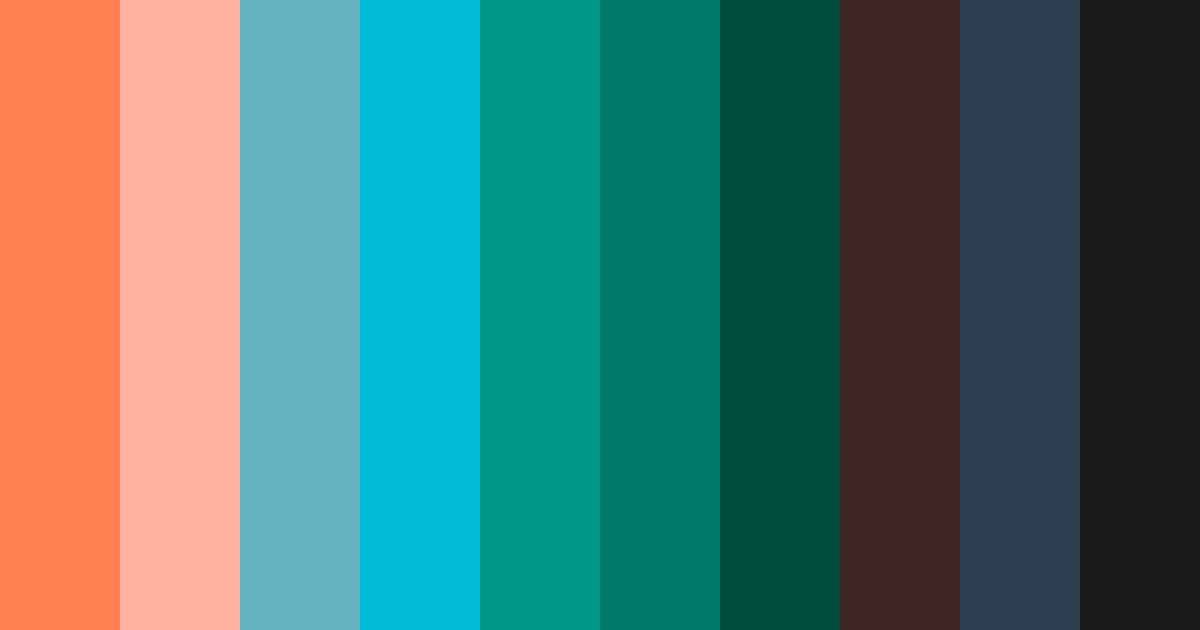 Download coral blues color palette PNG image (landscape)