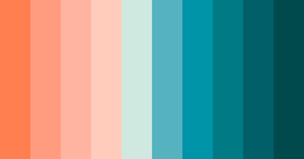 Download tropical tranquility color palette PNG image (landscape)