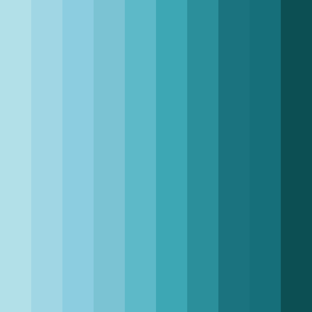Download shades of cyan color palette PNG image (square)