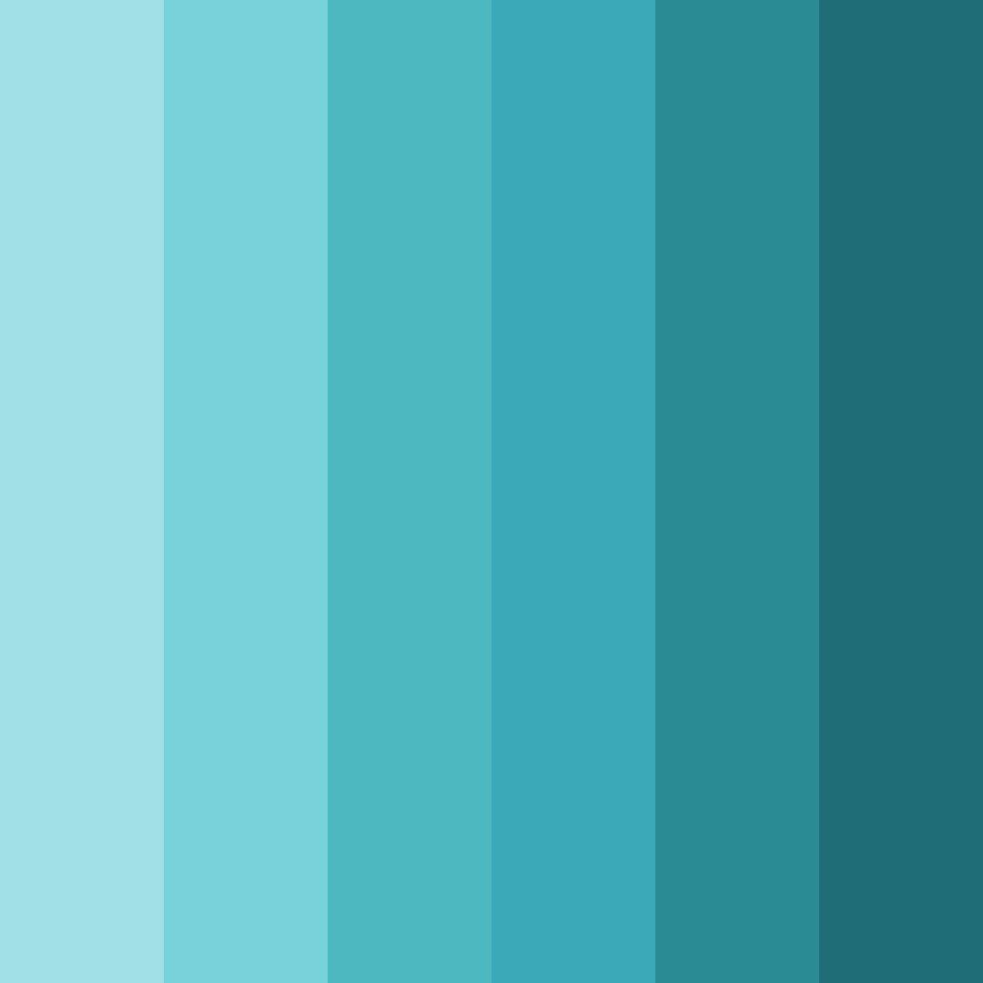 Download shades of cyan color palette PNG image (square)