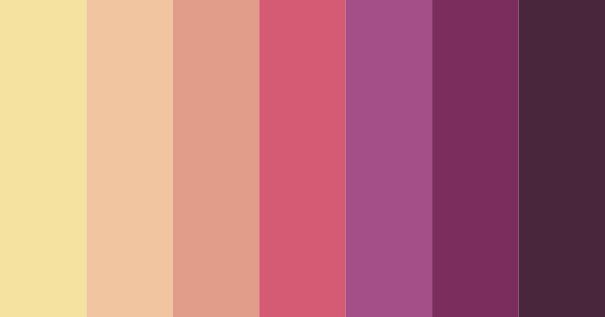 Download shades of pink color palette PNG image (landscape)