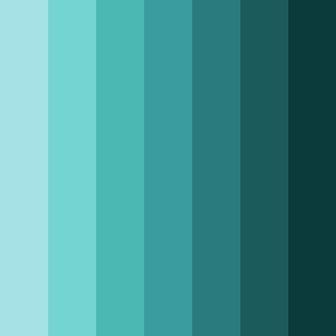 Download turquoise island color palette PNG image (square)