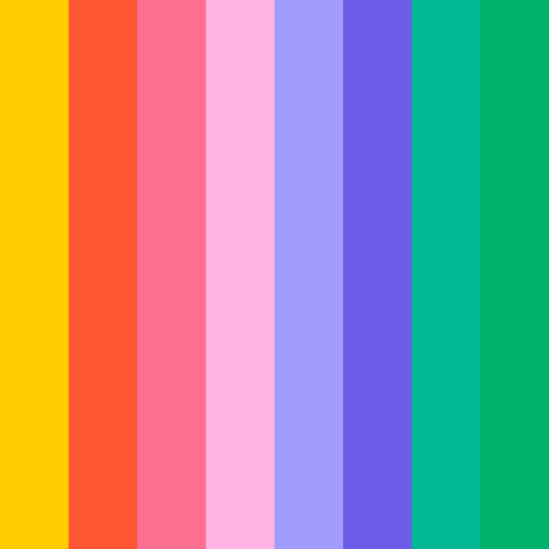 Download rainbow dream color palette PNG image (square)