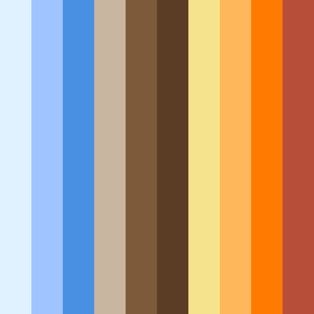 Download warm blue color palette PNG image (square)