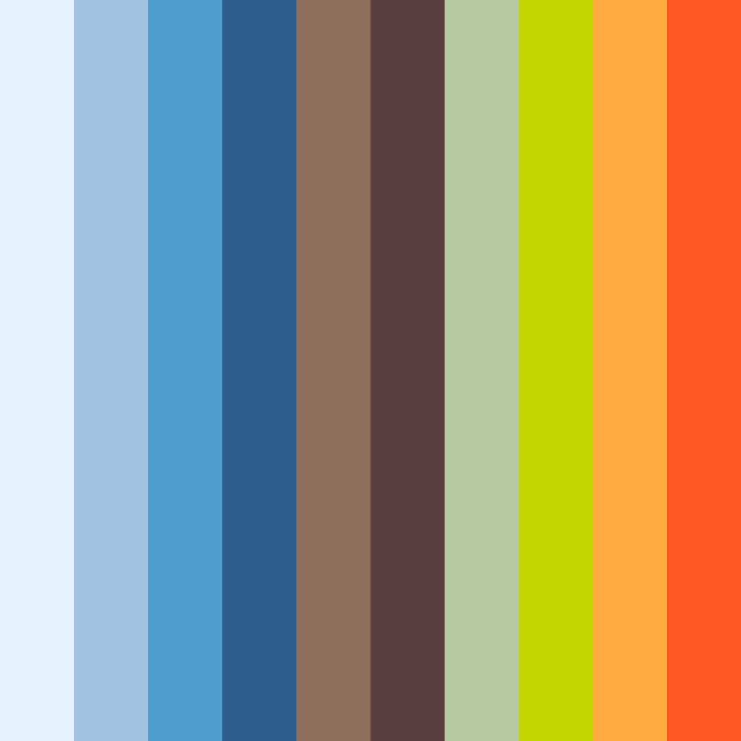 Download martial arts blue color palette PNG image (square)