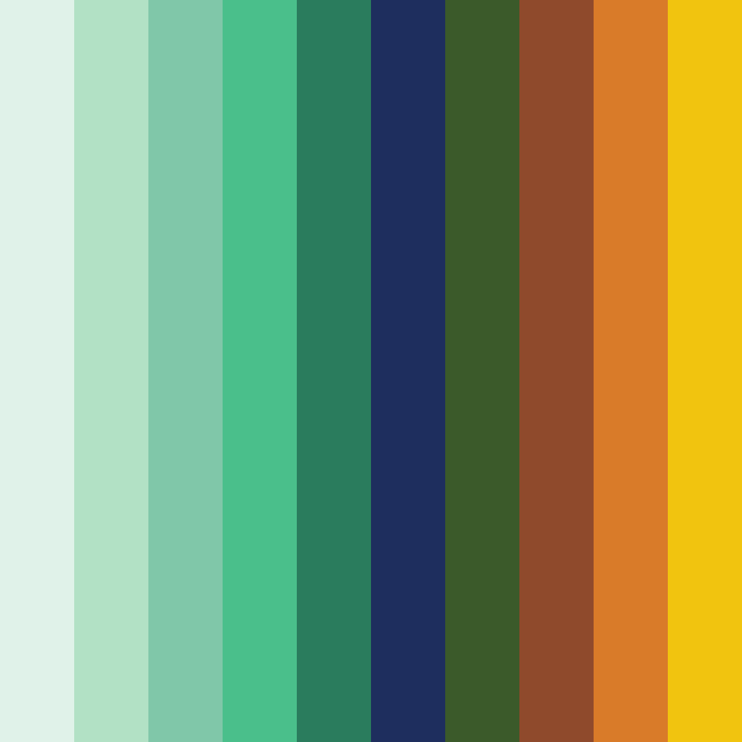 Download brilliant green color palette PNG image (square)