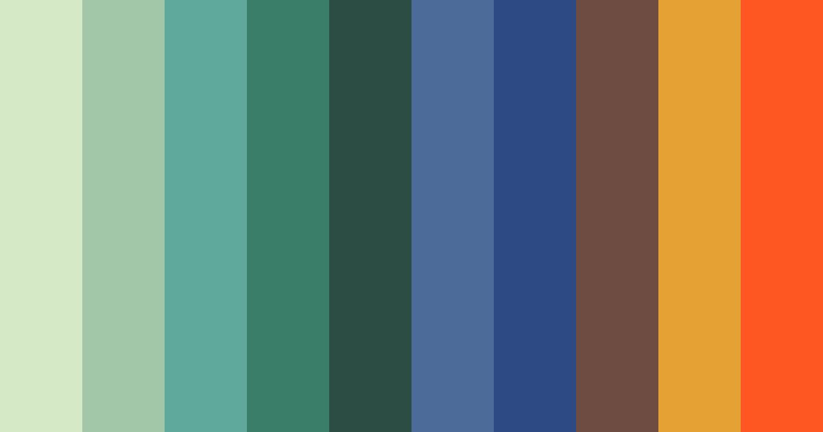 Download warm green martial arts color palette PNG image (landscape)