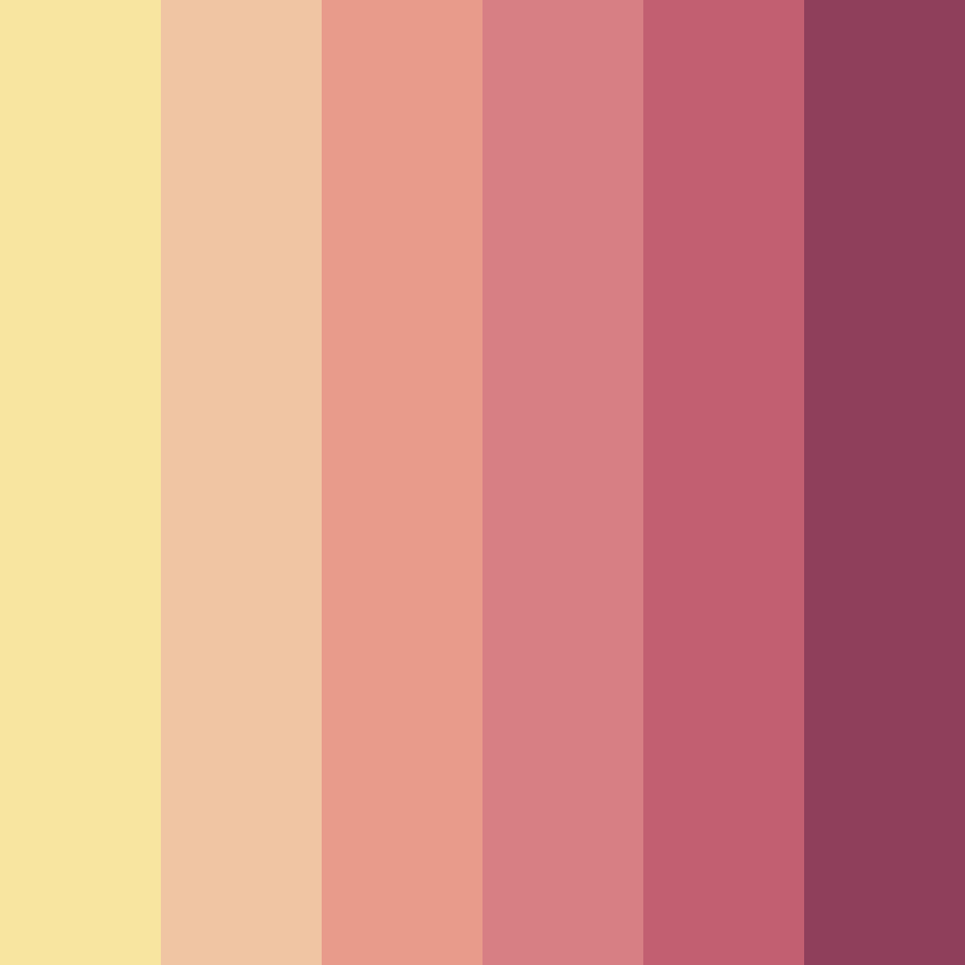 Download sunset blossoms color palette PNG image (square)