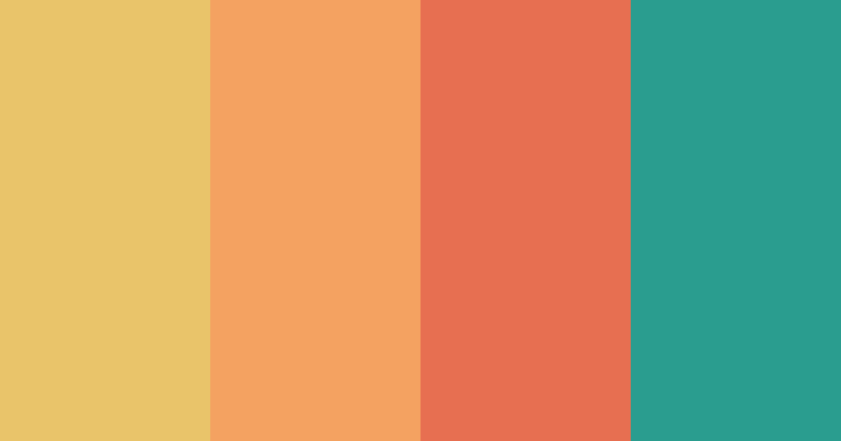 Download tropical sunset color palette PNG image (landscape)