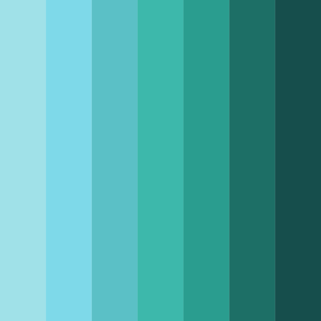Download shades of aqua green color palette PNG image (square)