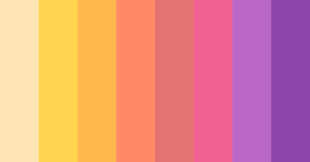 Download sunset blossom color palette PNG image (landscape)