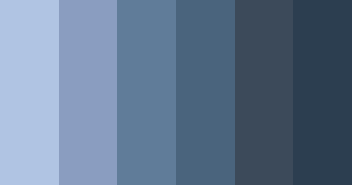 Download shades of blue grey color palette PNG image (landscape)