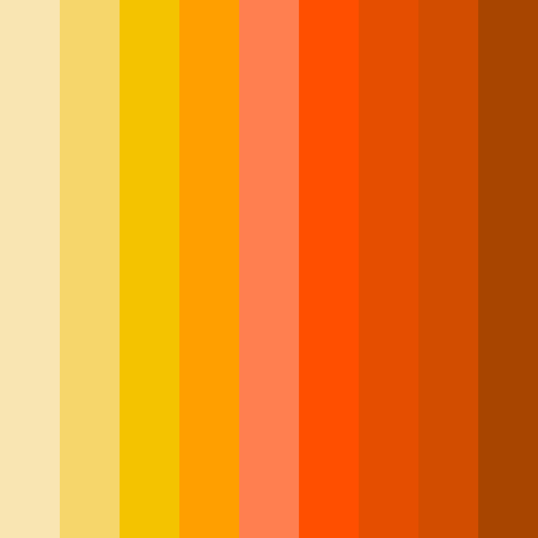 Download zesty sunrise color palette PNG image (square)