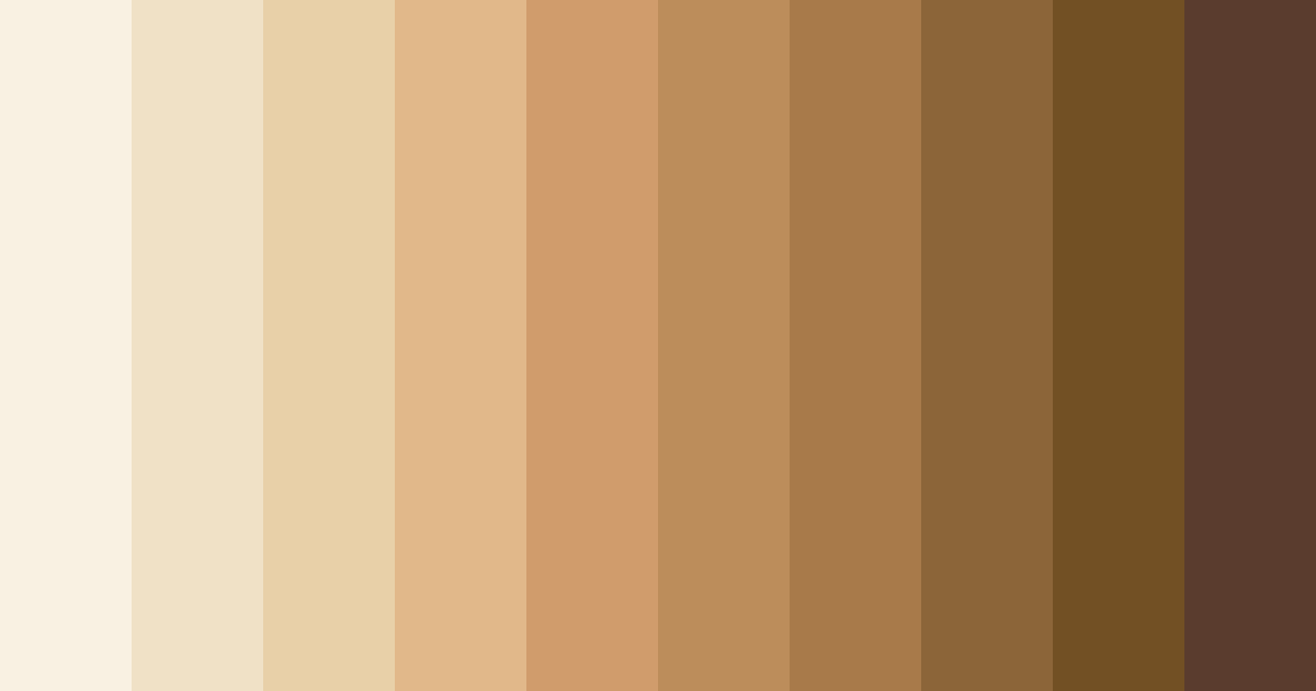 Download milk brown color palette PNG image (landscape)