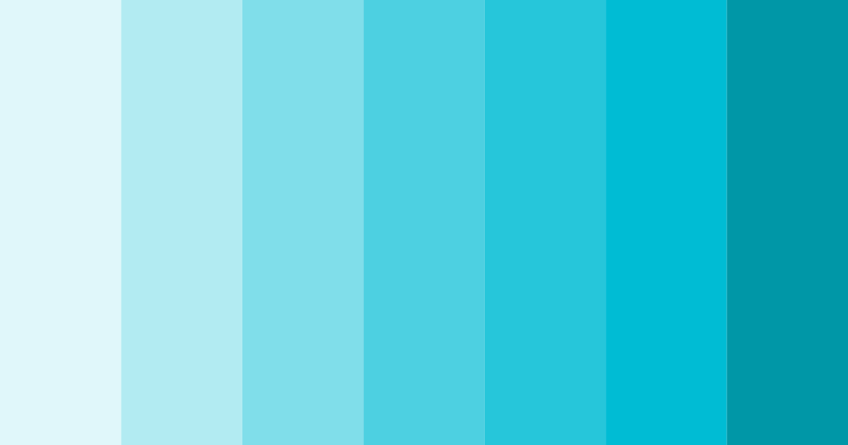 Download bright cyan color palette PNG image (landscape)
